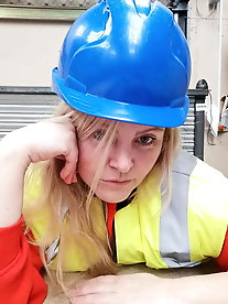 Hard Hat, Hard tits and ass - Blonde haired BBW Mature